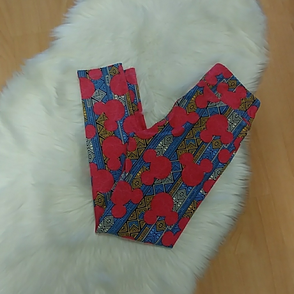 LulaRoe Disney Pink Mickey Heads Leggings